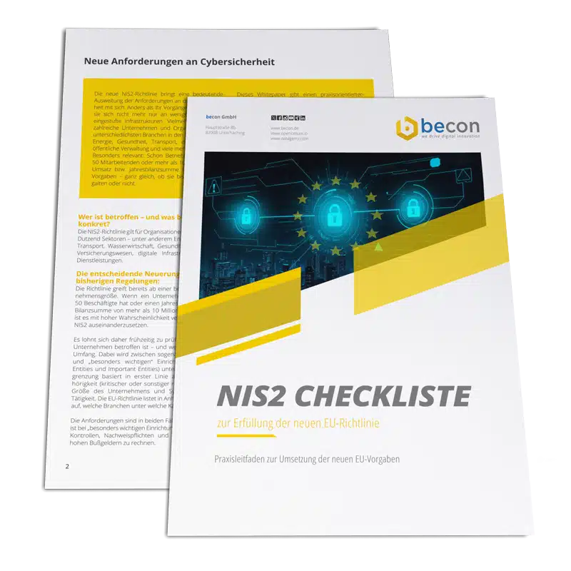NIS2 Checklist Mockup